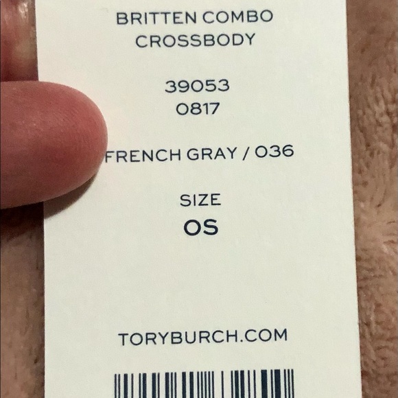 NWT Tory Burch Britten French Gray Combo Crossbody Purse Handbag - Picture 9 of 9